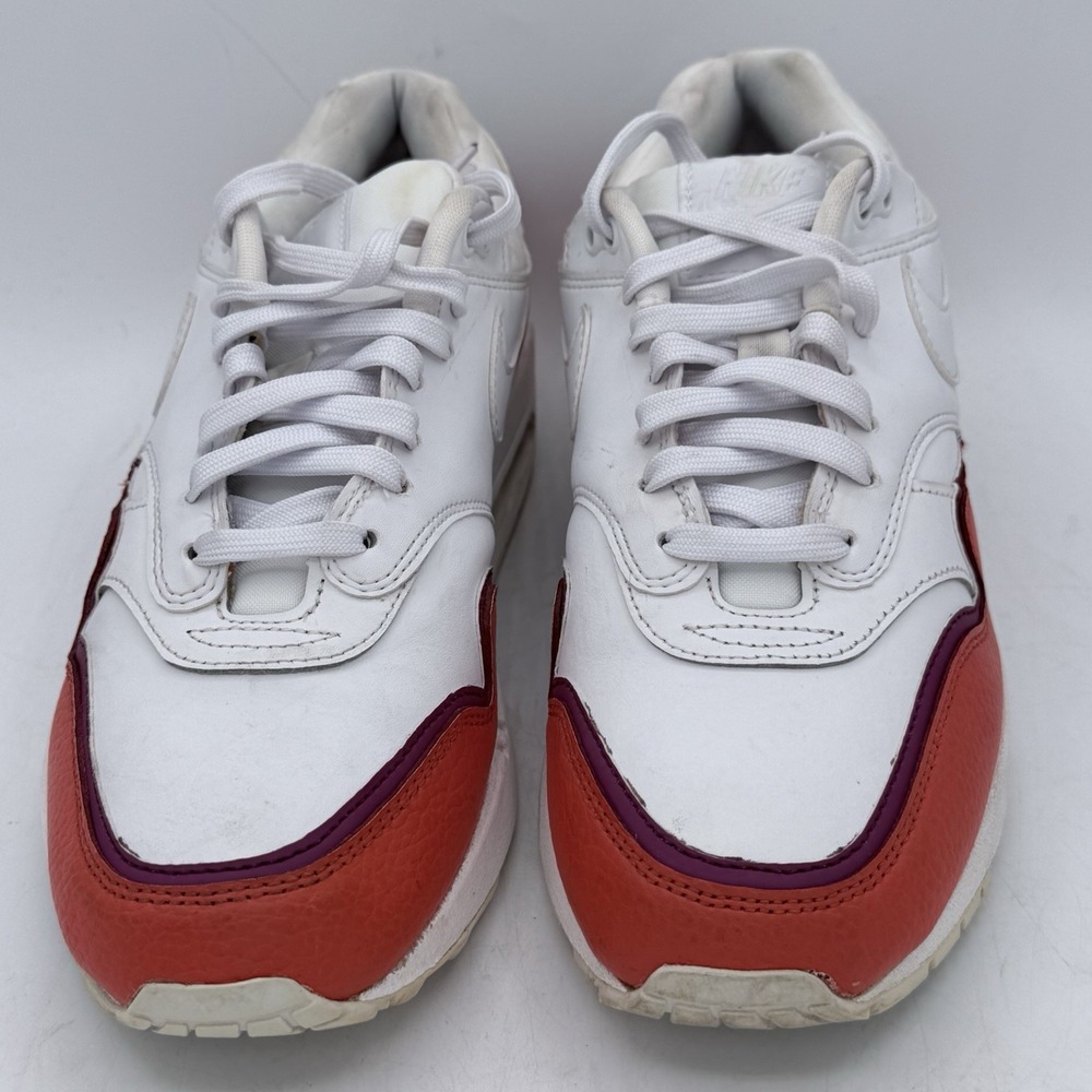 NIKE AIR MAX 1 SE Sneaker White Orange‎ Purple Double Lifestyle - Women's Size 8